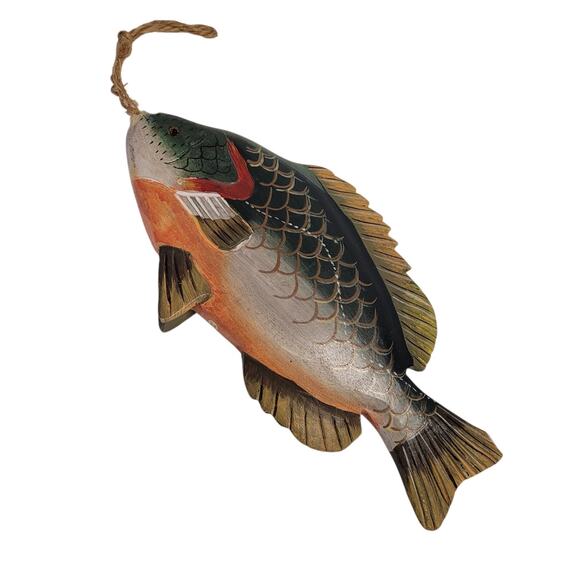 Wooden Fish Wall Hanging Decor *Small Flaw* - Picture 1 of 11